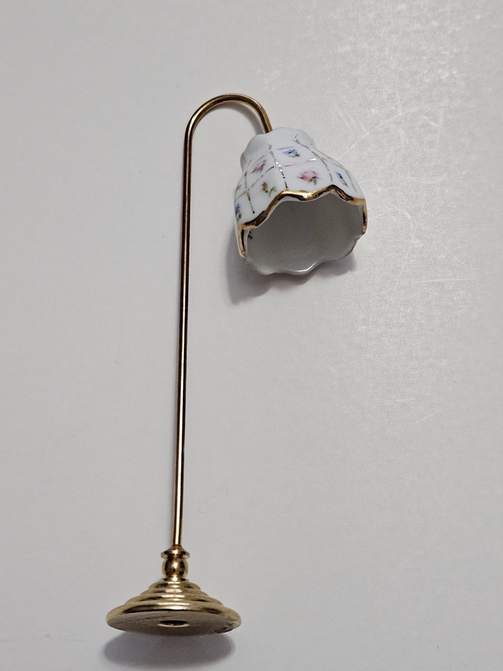 Dollhouse Floor Lamp Non-Working Dragonfly Design by Reutter Porcelain